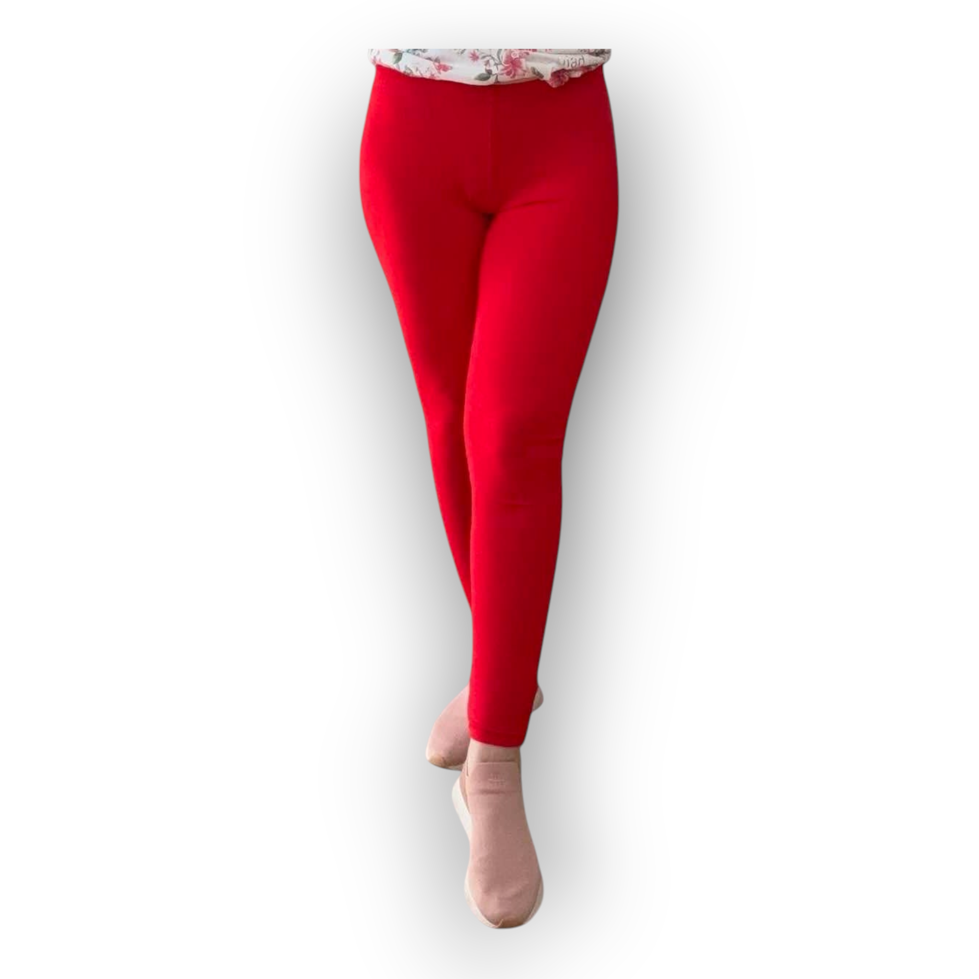 Horszi KO-GO piros, hosszú szárú, rugalmas pamut női leggings, amely kényelmesen követi a test vonalát.
