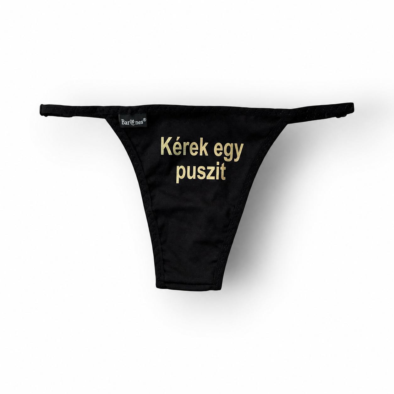 Női feliratos, állítható pántos tanga - BARONES Bobo