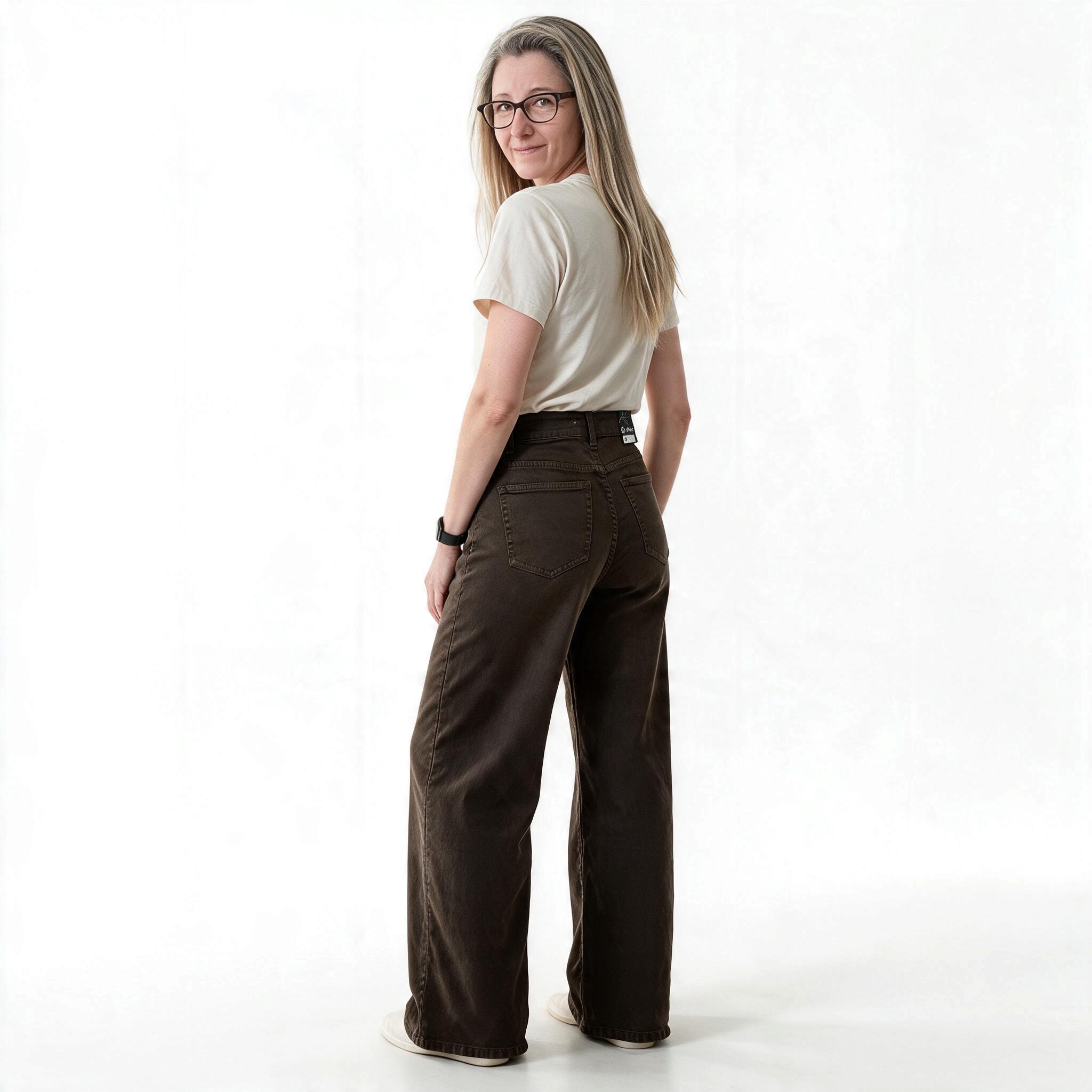 Női barna WIDE LEG farmernadrág - RE-DRESS